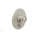 Phylrich - Pb  Works  Shwr Plate W/Div, Cross Handle - Burnished Nickel