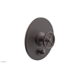 Phylrich - Pb  Works  Shwr Plate W/Div, Cross Handle - Weathered Copper