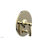 Phylrich - Pb  Works  Shwr Plate W/Div, Lever Handle - Polished Brass Uncoated