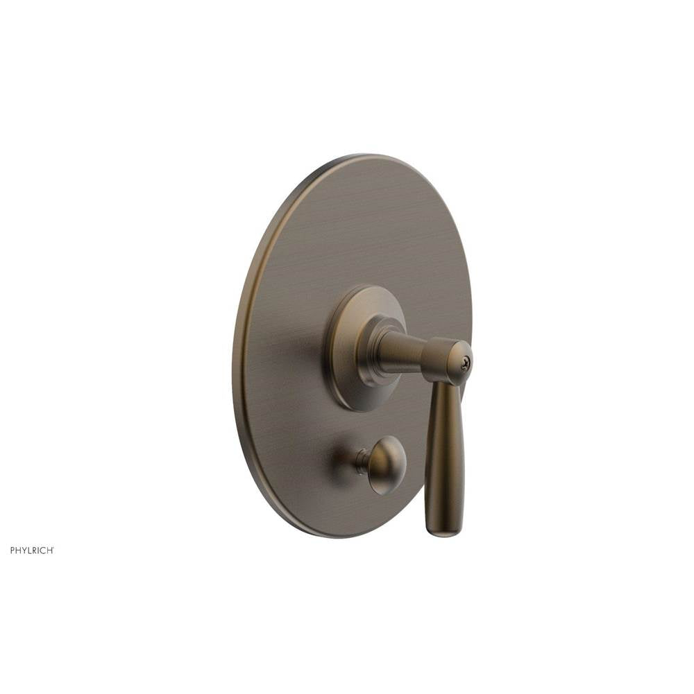 Phylrich - Pb  Works  Shwr Plate W/Div, Lever Handle - Old English Brass