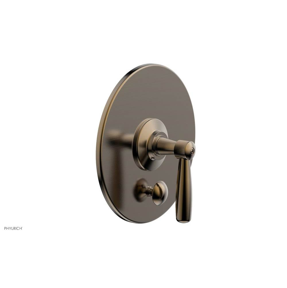 Phylrich - Pb  Works  Shwr Plate W/Div, Lever Handle - Antique Brass