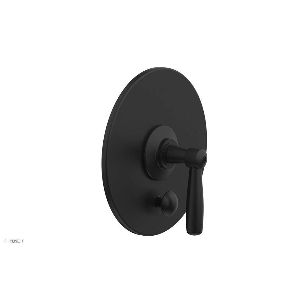 Phylrich - Pb  Works  Shwr Plate W/Div, Lever Handle - Matte Black