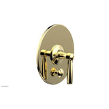 Phylrich - Pb  Works  Shwr Plate W/Div, Lever Handle - Polished Brass