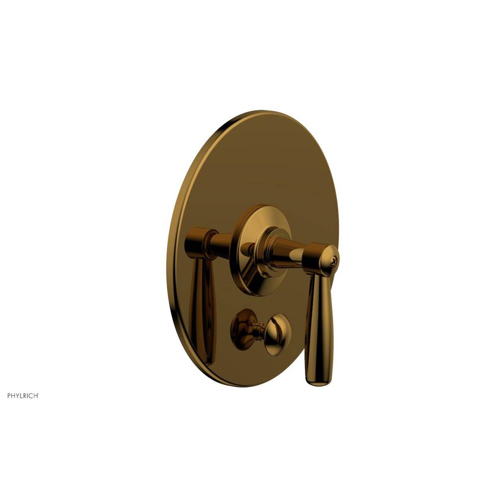 Phylrich - Pb  Works  Shwr Plate W/Div, Lever Handle - French Brass