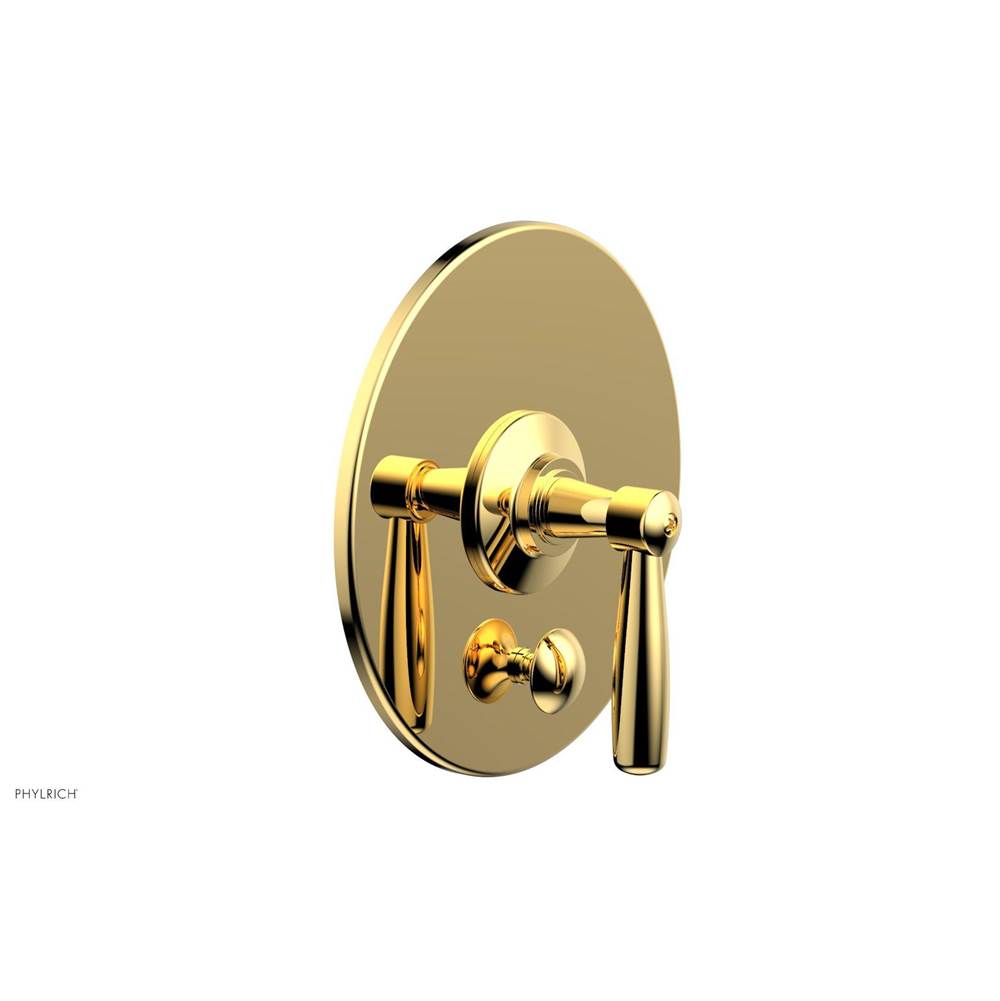 Phylrich - Pb  Works  Shwr Plate W/Div, Lever Handle - Polished Gold