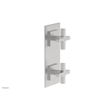 Phylrich - CROI - Thermostatic Valve with Volume Control or Diverter - Cross Handles - Satin chrome