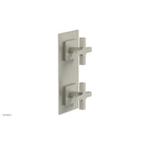 Phylrich - CROI - Thermostatic Valve with Volume Control or Diverter - Cross Handles - Burnished Nickel