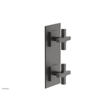 Phylrich - CROI - Thermostatic Valve with Volume Control or Diverter - Cross Handles - Oil Rubbed Bronze