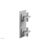 Phylrich - CROI - Thermostatic Valve with Volume Control or Diverter - Cross Handles - Satin White