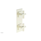 Phylrich - CROI - Thermostatic Valve with Volume Control or Diverter - Cross Handles - Satin Nickel