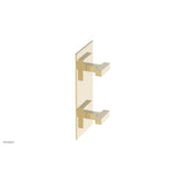 Phylrich - CROI - Thermostatic Valve with Volume Control or Diverter - Lever Handles - Polished Brass Uncoated