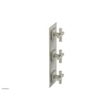 Phylrich - CROI - Thermostatic Valve with Two Volume Control - Cross Handles - Burnished Nickel