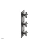 Phylrich - CROI - Thermostatic Valve with Two Volume Control - Cross Handles - Oil Rubbed Bronze
