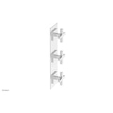 Phylrich - CROI - Thermostatic Valve with Two Volume Control - Cross Handles - Polished Chrome
