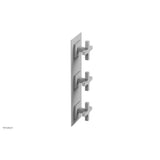 Phylrich - CROI - Thermostatic Valve with Two Volume Control - Cross Handles - Satin White