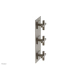 Phylrich - CROI - Thermostatic Valve with Two Volume Control - Cross Handles - Architectural Bronze