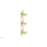 Phylrich - CROI - Thermostatic Valve with Two Volume Control - Lever Handles - Polished Brass Uncoated