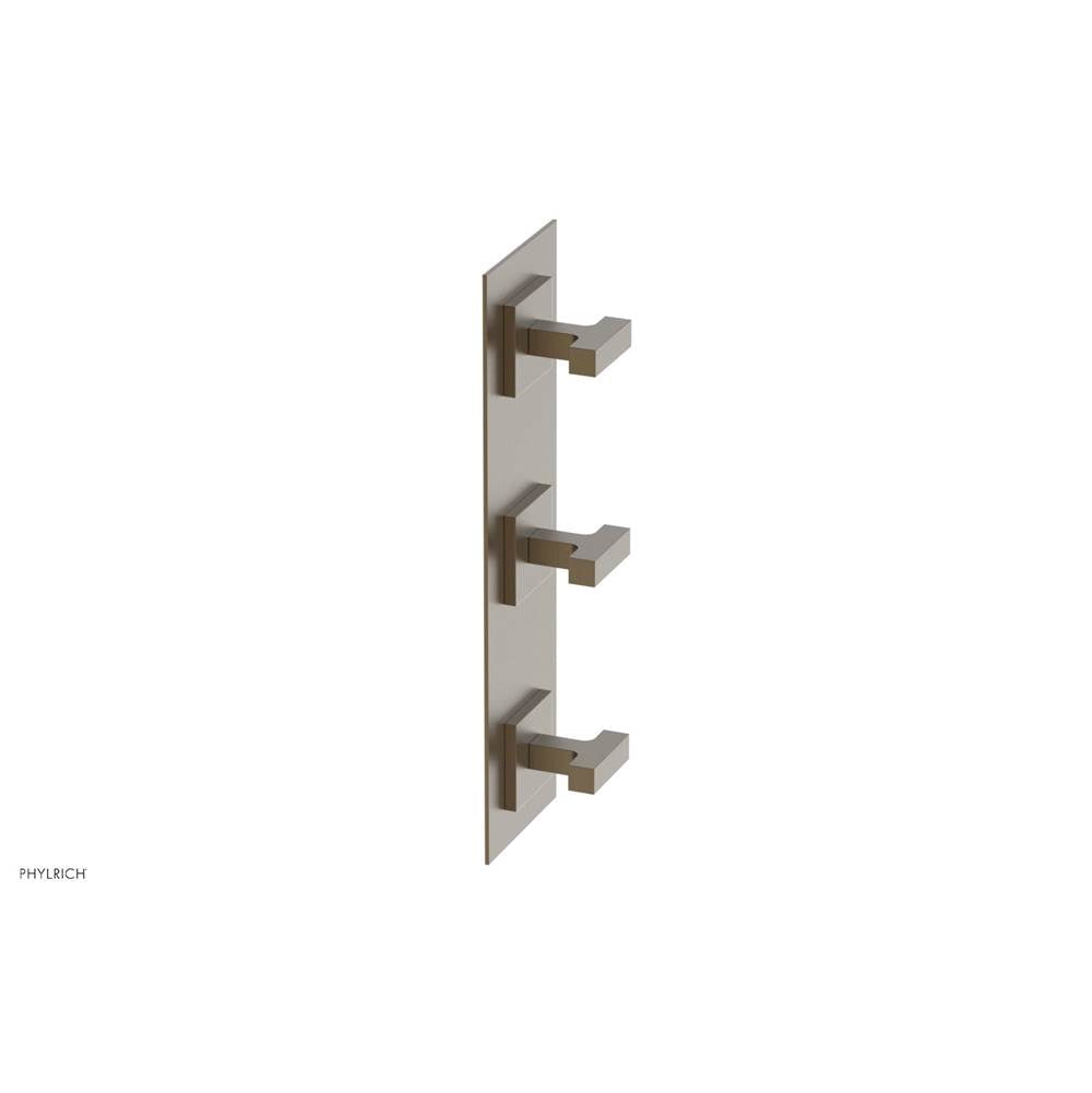 Phylrich - CROI - Thermostatic Valve with Two Volume Control - Lever Handles - Old English Brass