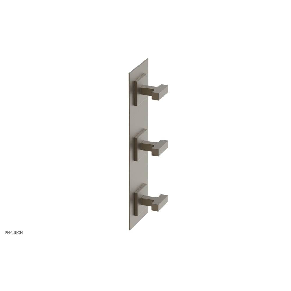 Phylrich - CROI - Thermostatic Valve with Two Volume Control - Lever Handles - Architectural Bronze