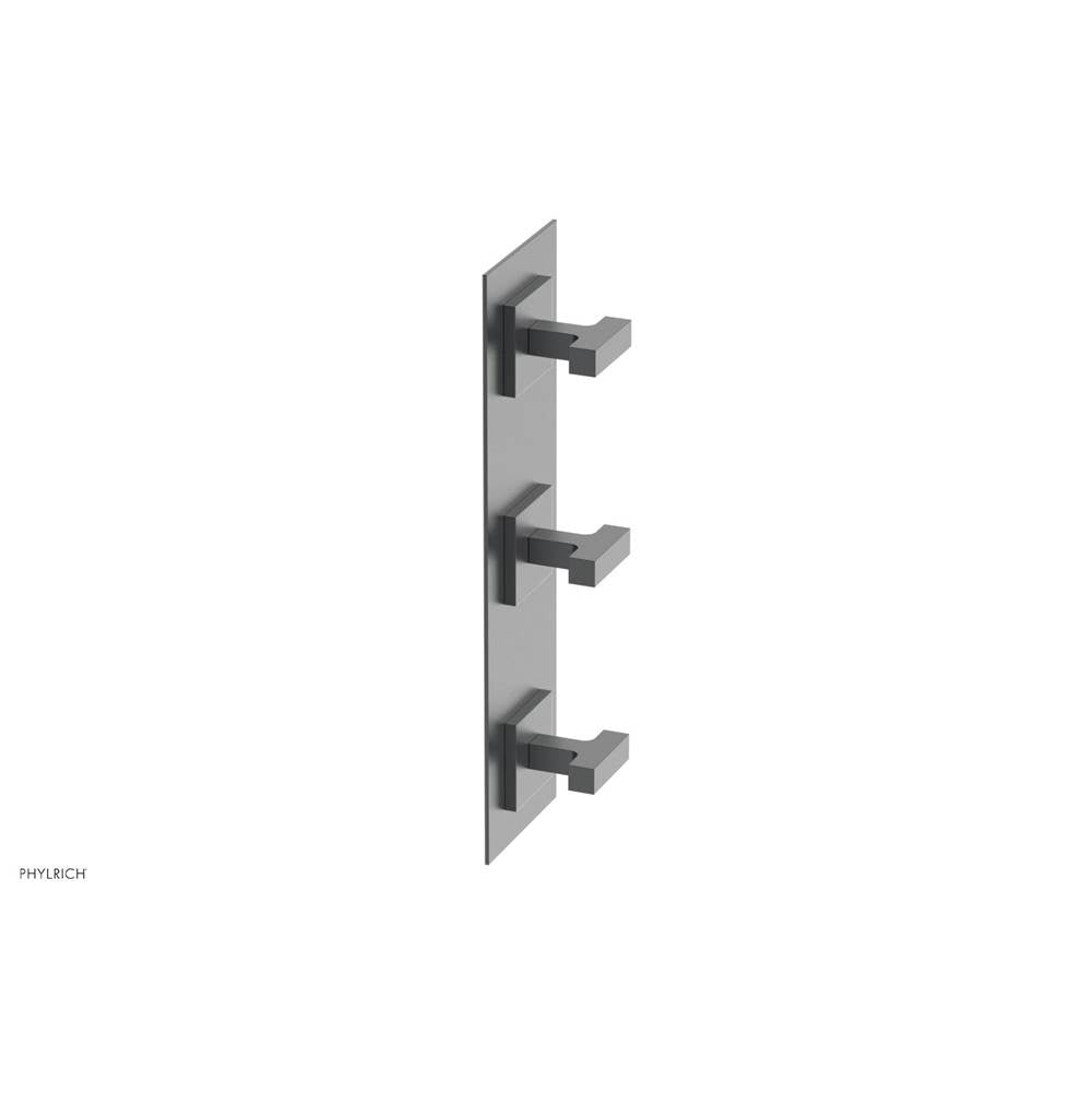 Phylrich - CROI - Thermostatic Valve with Two Volume Control - Lever Handles - Gun Metal