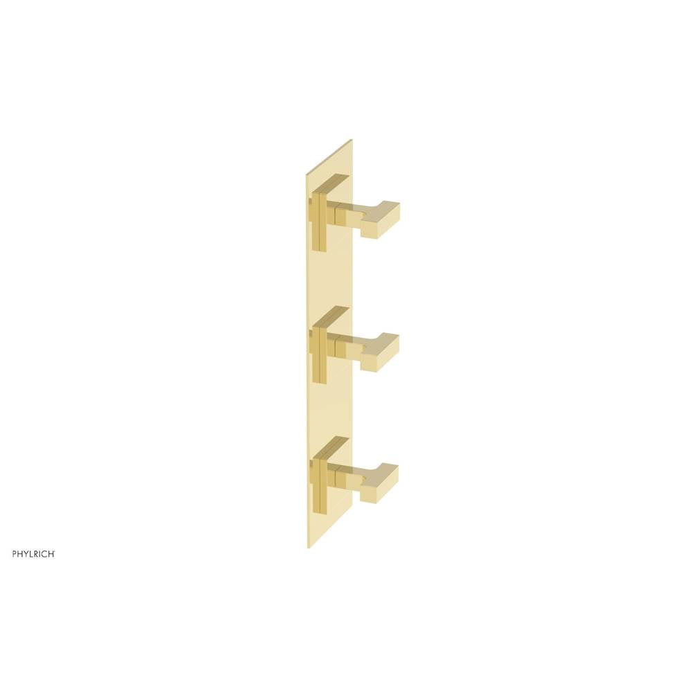 Phylrich - CROI - Thermostatic Valve with Two Volume Control - Lever Handles - Polished Brass