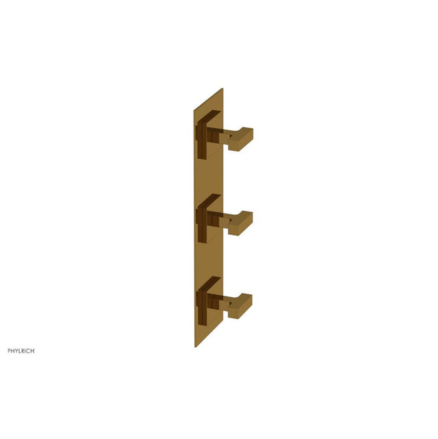 Phylrich - CROI - Thermostatic Valve with Two Volume Control - Lever Handles - French Brass