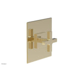 Phylrich - CROI - Thermostatic Shower Trim, Cross Handle - Polished Brass Uncoated