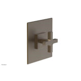 Phylrich - CROI - Thermostatic Shower Trim, Cross Handle - Old English Brass