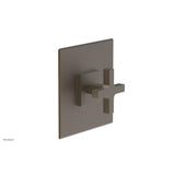 Phylrich - CROI - Thermostatic Shower Trim, Cross Handle - Architectural Bronze
