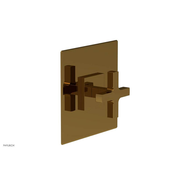 Phylrich - CROI - Thermostatic Shower Trim, Cross Handle - French Brass