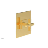 Phylrich - CROI - Thermostatic Shower Trim, Cross Handle - Polished Gold