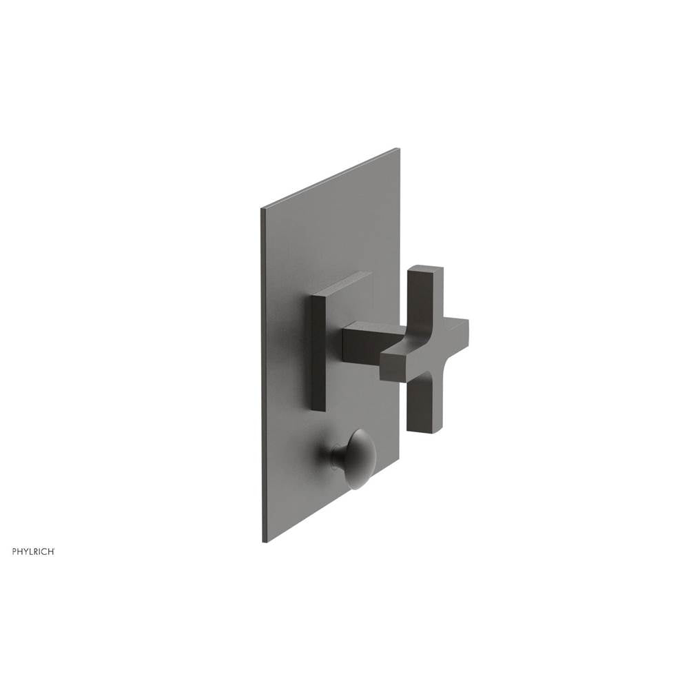 Phylrich - CROI - Pressure Balance Shower Plate with Diverter and Cross Handle Trim Set - Oil Rubbed Bronze