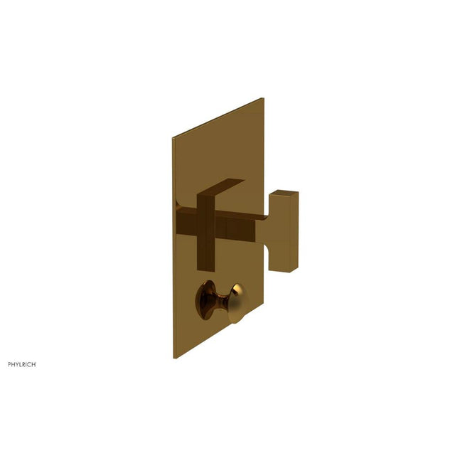 Phylrich - CROI - Pressure Balance Shower Plate with Diverter and Lever Handle Trim Set - French Brass