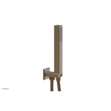 Phylrich - Square Hand Shower with Connector & Hose - Antique Brass