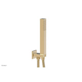 Phylrich - Square Hand Shower with Connector & Hose - Satin Brass