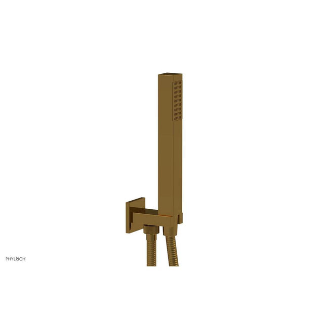 Phylrich - Square Hand Shower with Connector & Hose - French Brass