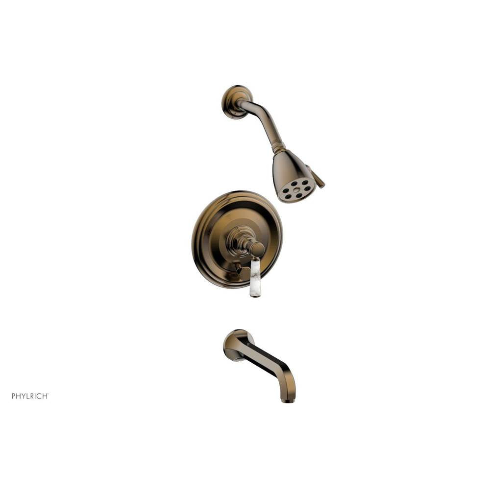 Phylrich - Pb T/Shwr To, Marble Lever Hdl - Antique Brass