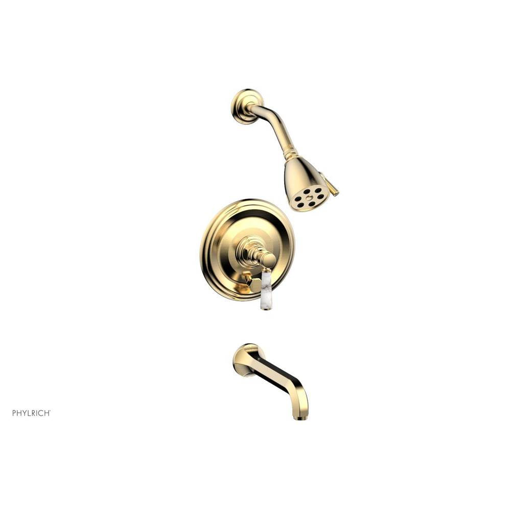 Phylrich - Pb T/Shwr To, Marble Lever Hdl - Satin Brass