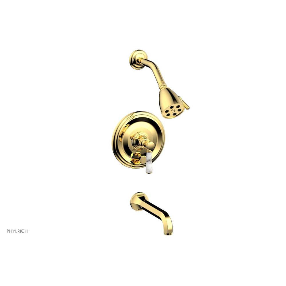 Phylrich - Pb T/Shwr To, Marble Lever Hdl - Polished Gold