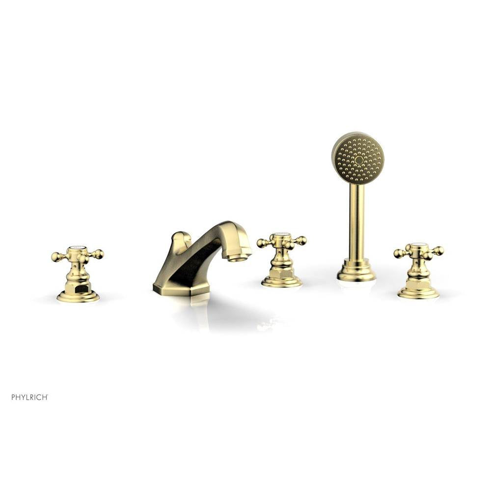 Phylrich - Deck Tub W/Hs To Cr Hdl - Polished Brass Uncoated