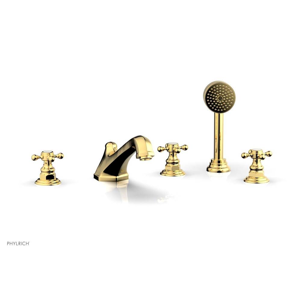 Phylrich - Deck Tub W/Hs To Cr Hdl - Polished Gold