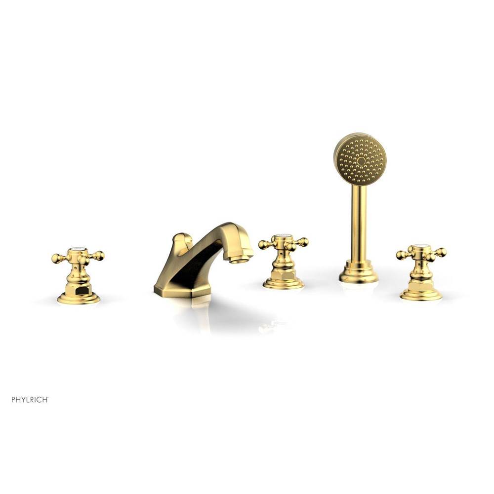 Phylrich - Deck Tub W/Hs To Cr Hdl - Satin Gold