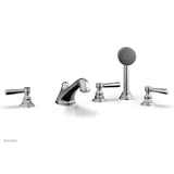 Phylrich - Deck Tub W/Hs To Cr Hdl - Satin chrome