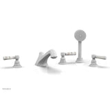 Phylrich - Deck Tub W/Hs To Mrbl Hdl - Satin White