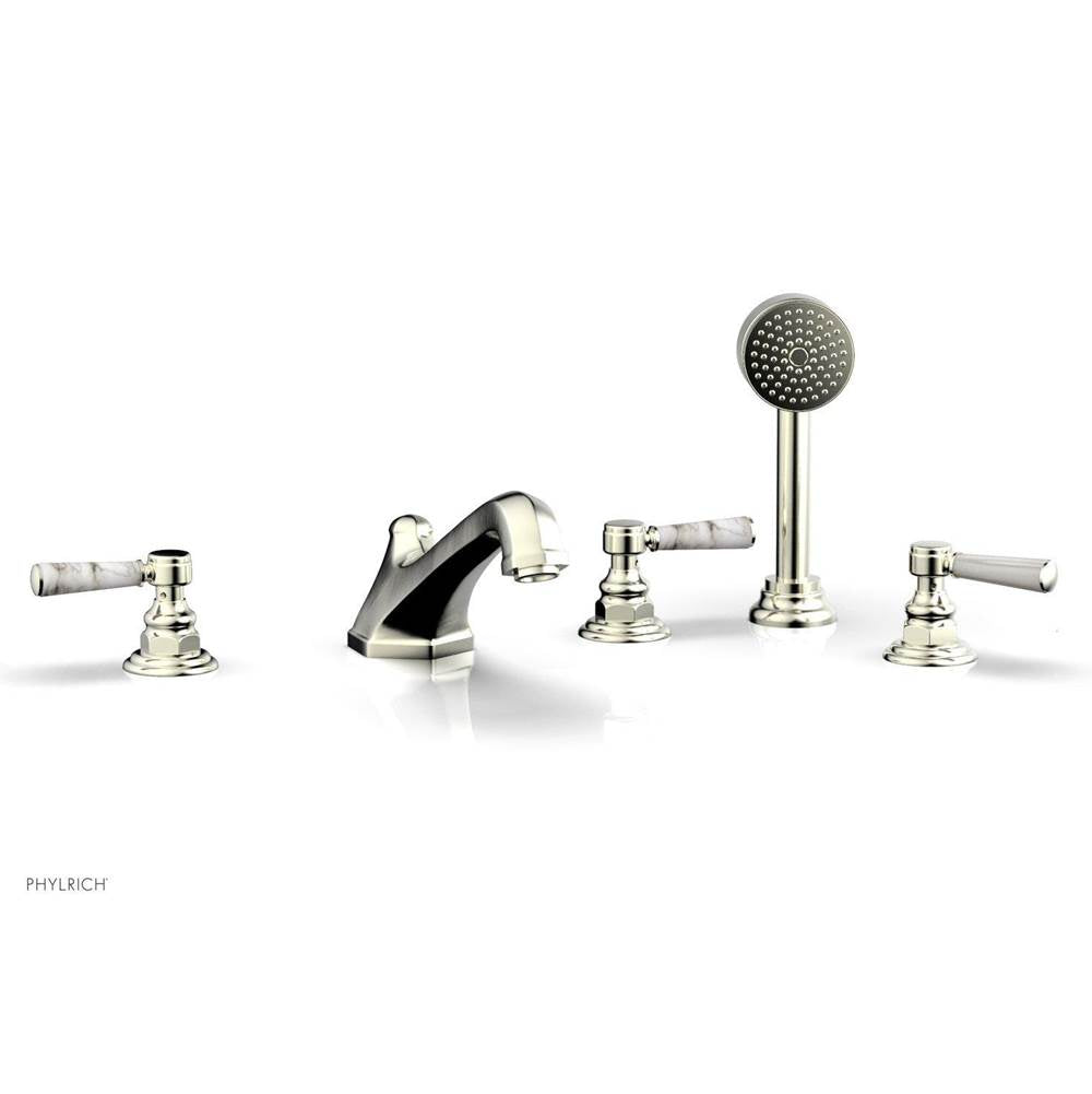 Phylrich - Deck Tub W/Hs To Mrbl Hdl - Satin Nickel