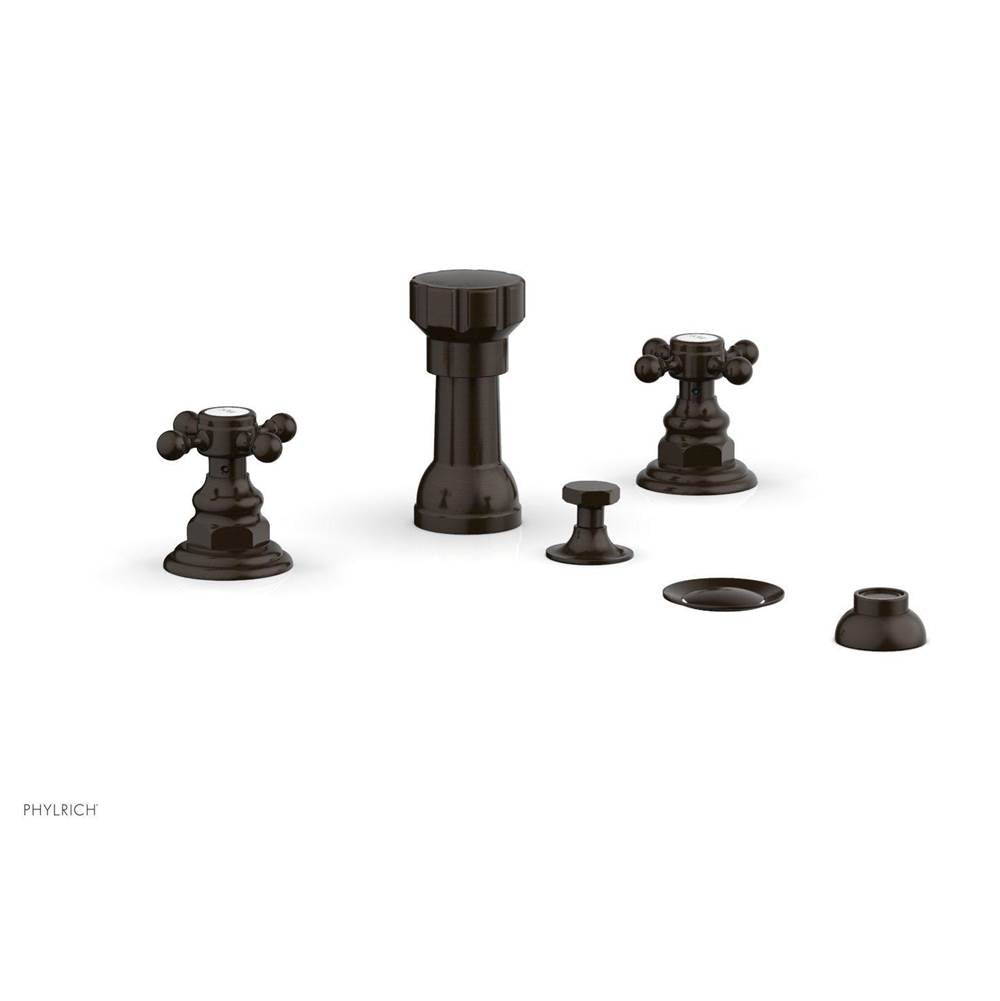 Phylrich - 4 Hole Bidet, Cross Hdl - Antique Bronze
