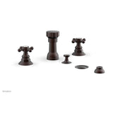 Phylrich - 4 Hole Bidet, Cross Hdl - Weathered Copper