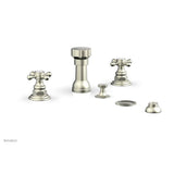Phylrich - 4 Hole Bidet, Cross Hdl - Satin Nickel