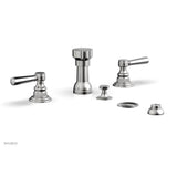 Phylrich - 4 Hole Bidet, Cross Hdl - Satin chrome
