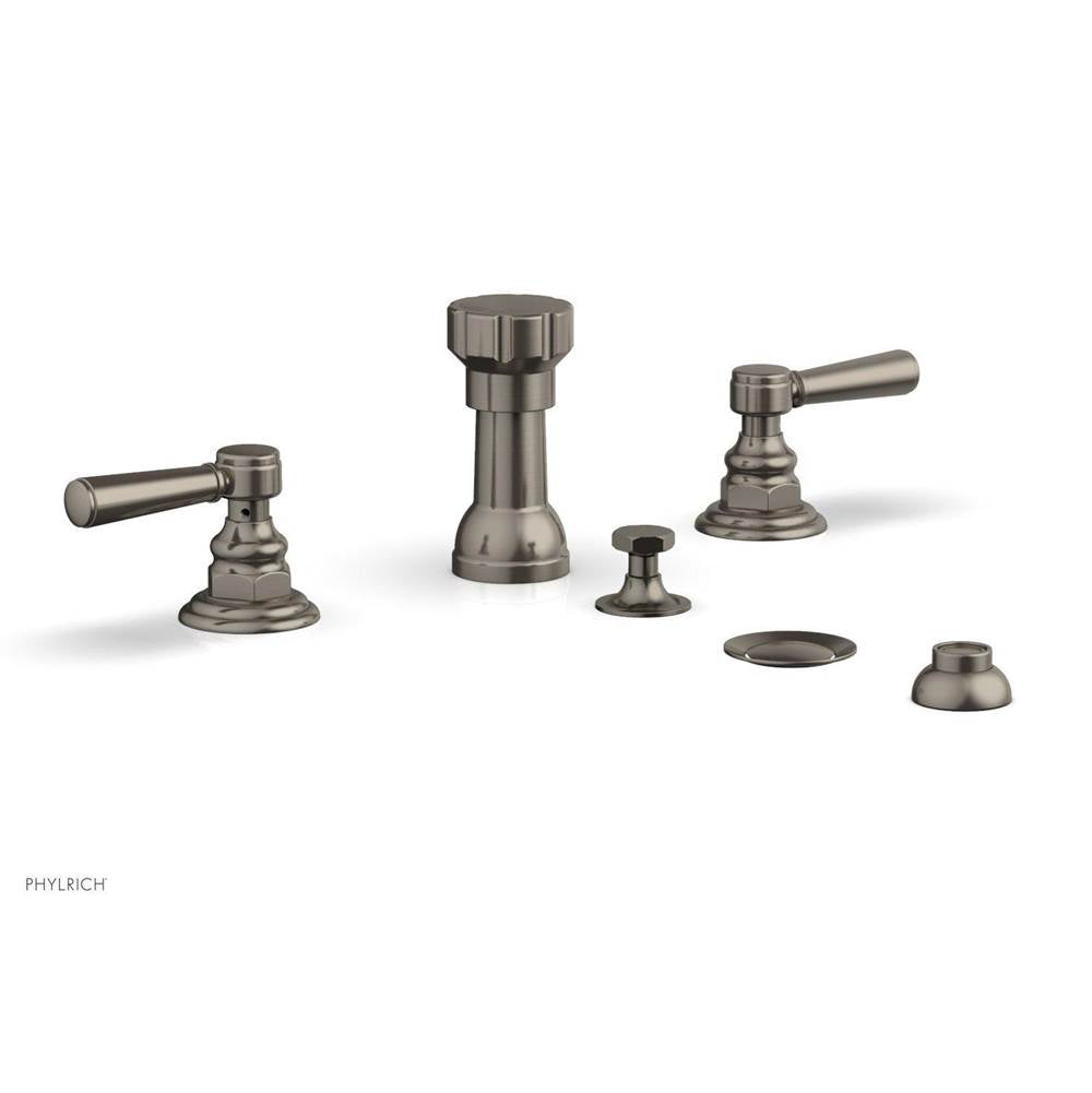 Phylrich - 4 Hole Bidet, Cross Hdl - Pewter